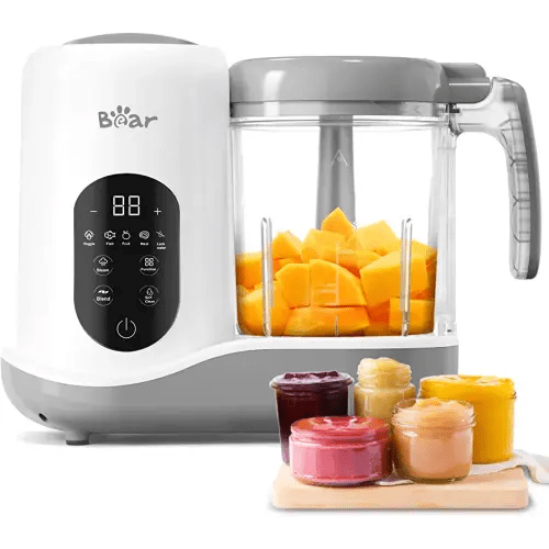 Amazon.com: BEAR 2023 Baby Food Maker | One Step Baby Food Processor Steamer Puree Blender | Auto Cooking & Grinding | Baby Food Puree Maker with Self Cleans | Touch Screen Control, White : BabyPlay Icon
