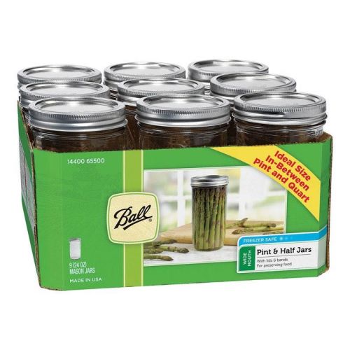 Jar Ball Pint & 1/2 Wide Mth 9 Pack