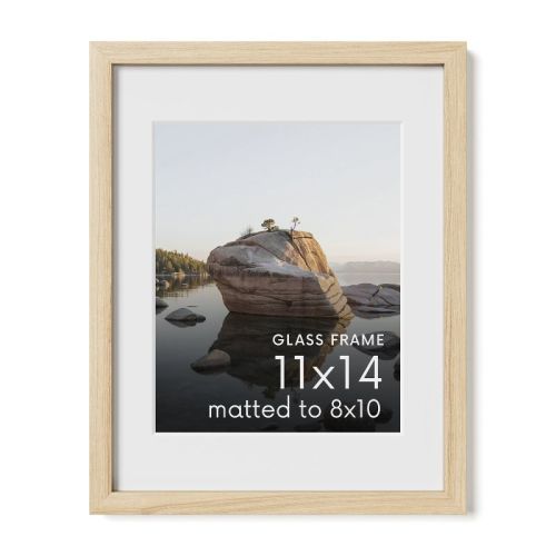 Haus and Hues Oak Wood Single Picture Frame with Real Glass