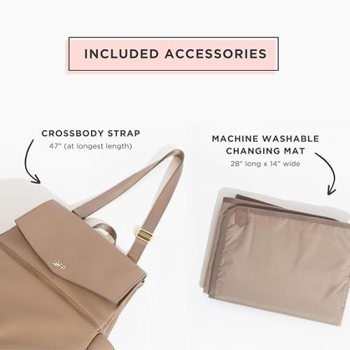 Freshly Picked Classic II Diaper Bag Backpack, Wipeable Vegan Leather Diaper Bag With Changing Pad, Convertible (Fig V2)