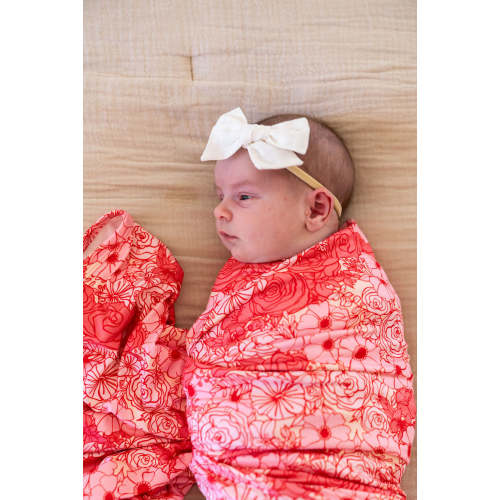 ROSE PINK FLORAL | SWADDLE
