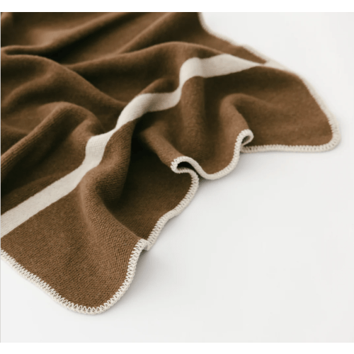Cocoa Wool Baby Blanket
