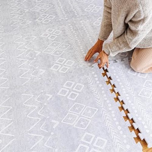 Lillefolk Baby Play Mat for Floor – 4x6ft Gray | Soft Non Toxic Premium EVA Foam Tiles for Tummy Time, Crawling & Playroom – Waterproof Interlocking Floor Mat for Babies & Toddlers (6 Tiles)