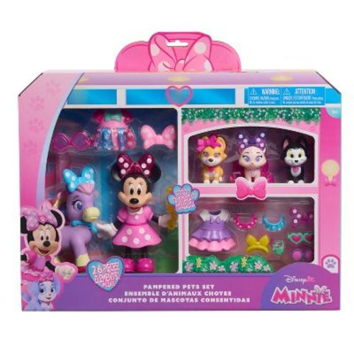 Minnie Mouse Deluxe Pampered Doll Pet Animal Figure: No Articulation Plastic Action Figures Set