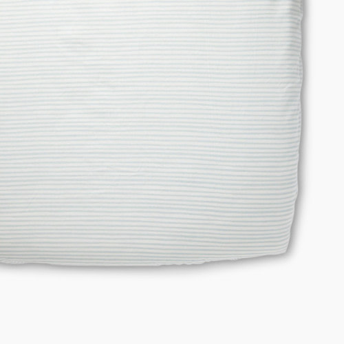 Stripes Away Organic Cotton Crib Sheet - Sea