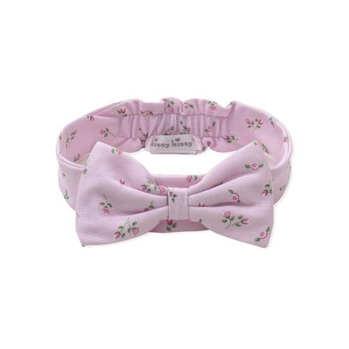 Garden Roses Pink Print Headband