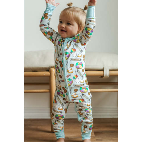Blue Southern Sweets Double Zipper Bamboo Sleeper