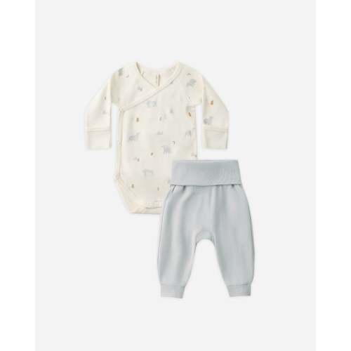 Side Snap Bodysuit + Pant Set || Polar Bears – Quincy Mae