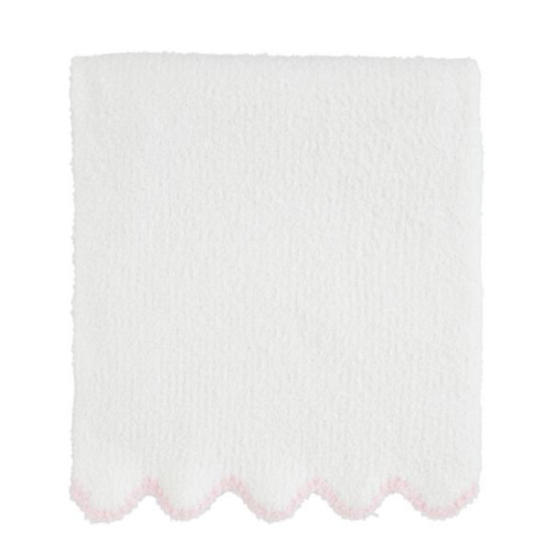 Pink Scallop Chenille Blanket