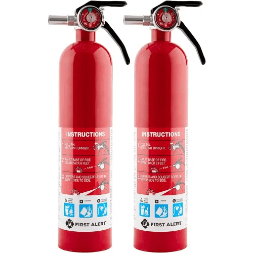First Alert Home1-2, Standard Home Fire Extinguisher, Red 2pk