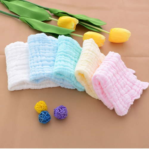 AUQ Organic Cotton Muslin Baby Burp Cloth - Ultra Soft, Machine Washable, 10''x10