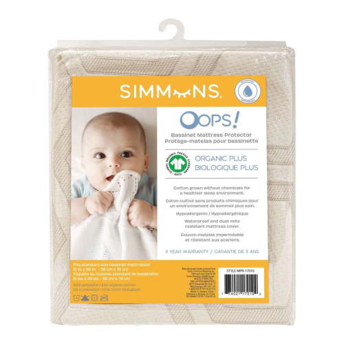 Simmons Oops! Organic Bassinet Mattress Protector - Walmart.ca