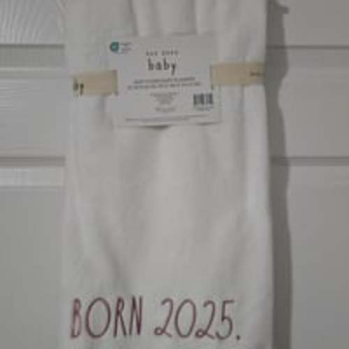Rae Dunn Girl Pink Born 2025 Baby Blanket