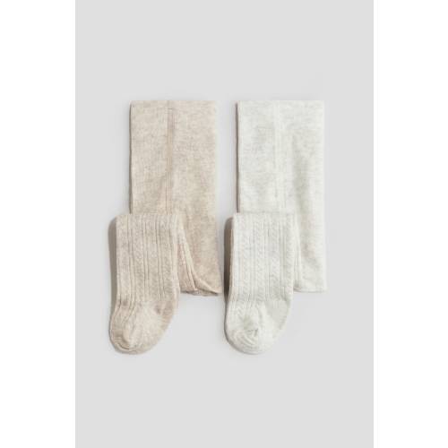 2-PACK TEXTURED-KNIT TIGHTS