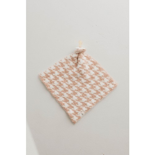 Lovey | Houndstooth Rosé & Cream Plush