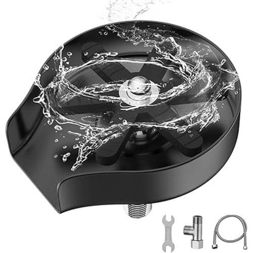 Glass Rinser for Kitchen Sinks, Stainless Steel Sink Cup Washer, 360° Rotating Glass Washer for Sink Cup Rinser Bar Cup Cleaner Sink Attachment for Washe Baby Bottle, Glass Cup, Wine Glass