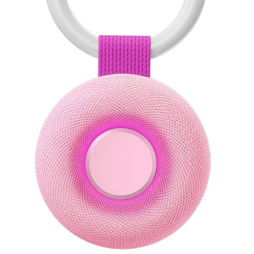 Portable Sound Machine - White Noise Sound Machine for Baby, Travel Donut Sound Machine for Sleep, 15 Soothing Sounds & 7 Colors Night Light, Breathing, Baby Shusher, Registry Gift, Pink