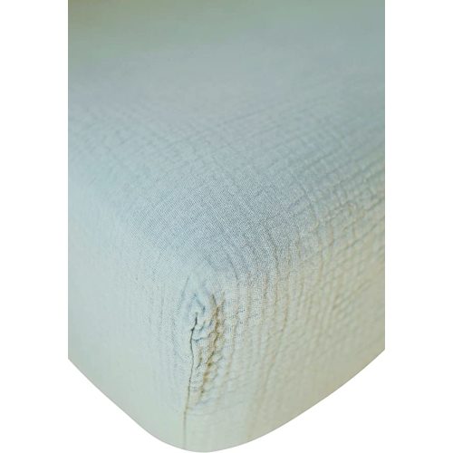 Marlowe & Co Organic Cotton Muslin Crib Sheet for Baby Boy and Girl (Roman Green)
