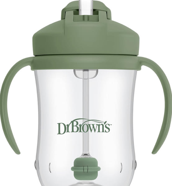 Dr. Brown's Milestones Baby's First Straw Cup, Olive Green, 1-Pack