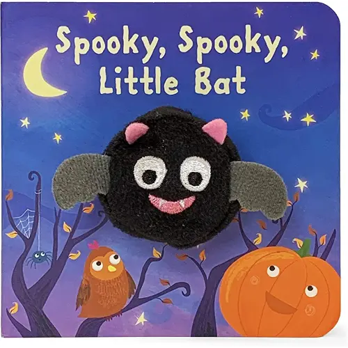Spooky, Spooky, Little Bat Finger Puppet Halloween Board Book Ages 0-4