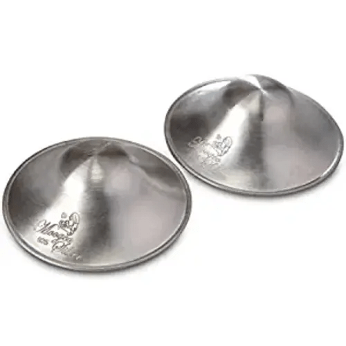The Original Silver Nursing Cups - Nipple Shields for Nursing Newborn - Newborn Essentials Must Haves - Nipple Covers Breastfeeding - 925 Silver (2 Count (Pack of 1))