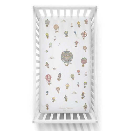 Atelier Choux Paris Baby Hot Air Balloon Fitted Crib Sheets