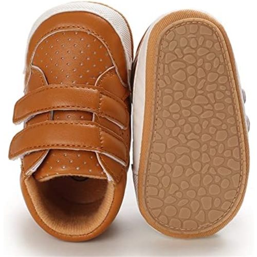 E-FAK Baby Shoes Boys Girls Infant Sneakers Non-Slip Rubber Sole Toddler Crib First Walker Shoes