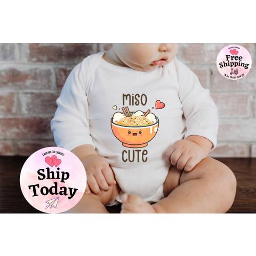 Miso Cute Onesie®, Baby Shower Gift, Cute Baby Onesies®, Newborn, Unisex Baby Clothes, Baby Shower Gift, Unisex Baby Clothes, Hipster Baby