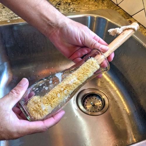 Eco-Friendly Long Bottle Brush - 11.5" Coconut Fiber Bristles – Zero Waste Outlet