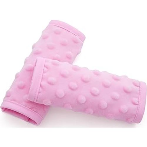 Pro Goleem Car Seat Strap Covers for Babies Girl Soft Car Seat Strap Shoulder Pads for All Car Seats, Stroller, Pushcar, Pink