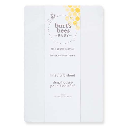 Solid Organic Cotton BEESNUG® Fitted Crib Sheet - Cloud