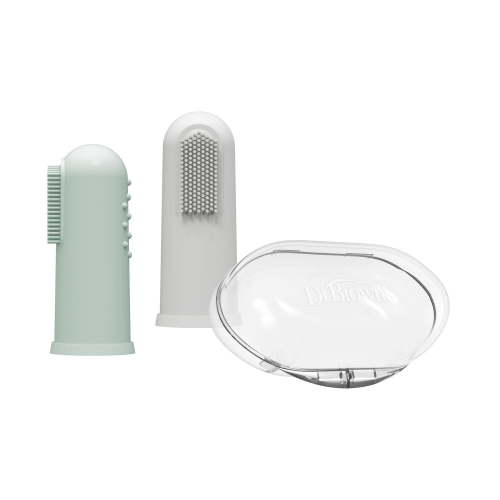 Brosse à dents pour doigts de Dr. Brown's vert and gris paquets de 2 - Walmart.ca