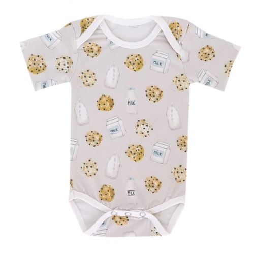Copper Pearl Short Sleeve Bodysuit Baby: Ultra Soft Bodysuits for Newborns, Boys, Girls, and Infants - Stylish, Comfortable, Overlap Shoulders, Premium Knit Fabric - Chip, 3-6 Months