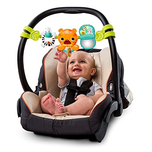 Bright Starts Take Along Musical Carrier Baby Activity Toy Bar, Hanging Car Seat Toy, 4 Fun Melodies, Fine Motor Skill Development Ages Newborn +, Multi-Color