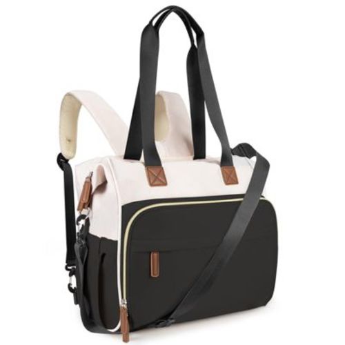 Itopfox Convertible Diaper Backpack Tote for Moms, Multi-Functional Travel Bag with 14 Pockets, Waterproof & Durable