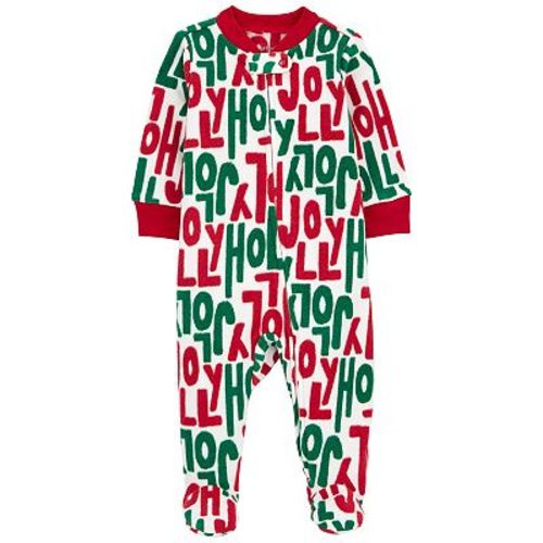 Baby Carter's Holly Jolly Zip-Up Fleece Sleep & Play