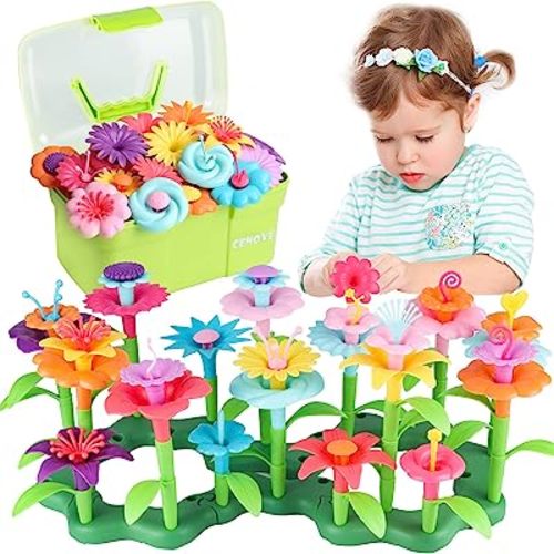 Birthday Toys for 3-6 Years Old Boys Girls,Upgrade DIY Building Blocks Stacking,STEM Educational Kids Toys Brain Development Preschool Kindergarten Arts and Crafts Toy(130 PCS)