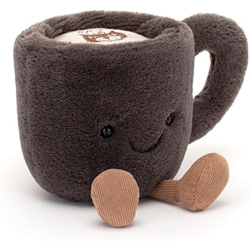 Jellycat Amuseables Coffee Cup Stuffed Toy, 5.5 inches - Drink Plush - Fun Gift Idea