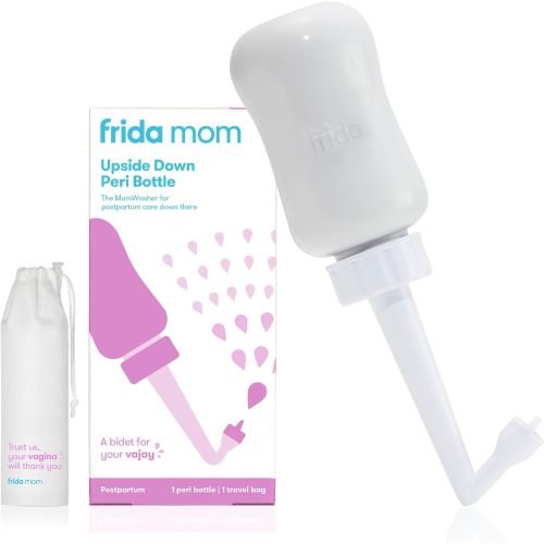 Frida Mom Upside Down Peri Bottle for Postpartum Care , The Original Fridababy MomWasher for Perineal Recovery and Cleansing After Birth. Color:Gray