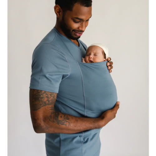 Lalabu Dad Shirt | Original Babywearing T-Shirt with Kangaroo Pouch | Baby Wrap Carrier for Newborns & Infants | Baby Wrap Carrier for Newborns | Essential for new Dads
