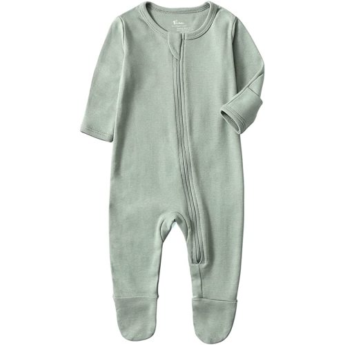 O2Baby Baby Boys Girls Organic Cotton Zip-Front Sleeper Pajamas, Footed Sleep 'n Play
