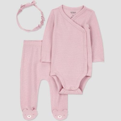 Carter's Just One You® Baby Girls' 3pc Top & Bottom Set - Pink Newborn