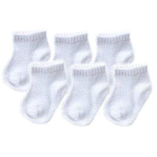 Luvable Friends Baby Unisex Newborn and Baby Socks Set, White, Size: 0-6 months