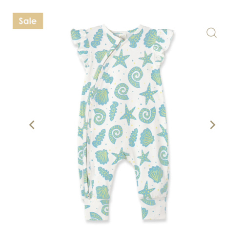 Tesa Babe- Seashells Zipper Romper