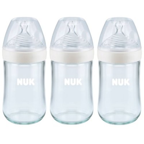NUK® Simply Natural™ Glass Bottle 8oz, 3 count