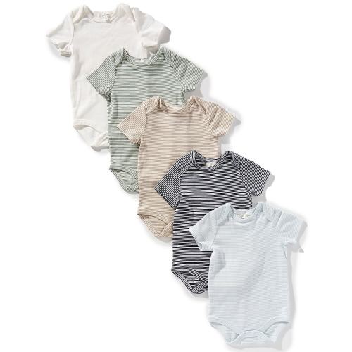 Starting Out Baby Boys Preemie-24 Months Striped & Solid 5-Pack Bodysuits