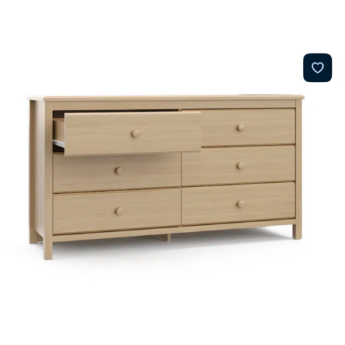 Storkcraft Storkcraft Alpine Driftwood 6-Drawer Standard Dresser 03666-407 at Lowes.com