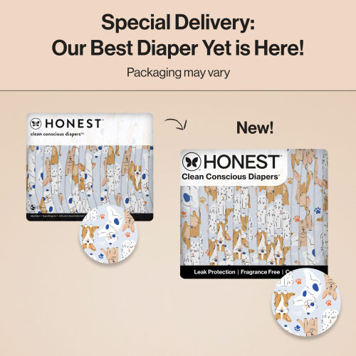 Honest Wetness Indicator Diapers - Plant-Based & Fragrance-Free | Honest