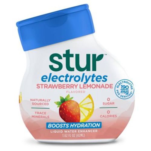 Stur Electrolytes Strawberry Lemon Flavored Liquid Water Enhancer - 1.62 fl oz Bottle