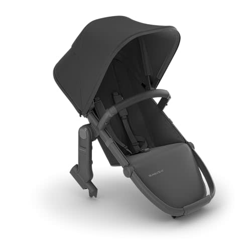 UPPAbaby RumbleSeat V2+ Second Lower Seat/Compatible with Vista V2 and Vista V3 / Adapters, Bumper Bar, Bug Shield Included/Jake (Charcoal/Carbon Frame/Black Leather)